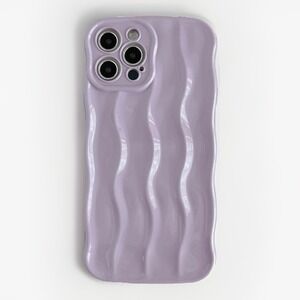Caseative for iPhone 12 Pro Max Case Slim Curly Wave Design Shockproof‎ Purple